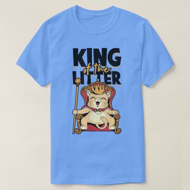 Kung Litterfuny Kattunge Älskare Kattunge P T Shirt (Design framsida)