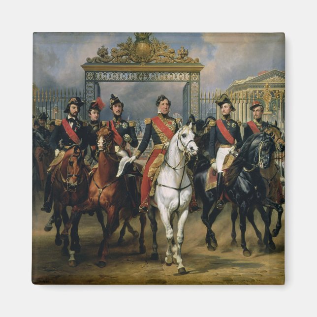 Kung Louis-Philippe (1773-1850) of Frankrike och h Magnet (Framsidan)