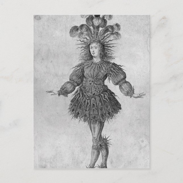 Kung Louis XIV av Frankrike Vykort (Framsida)