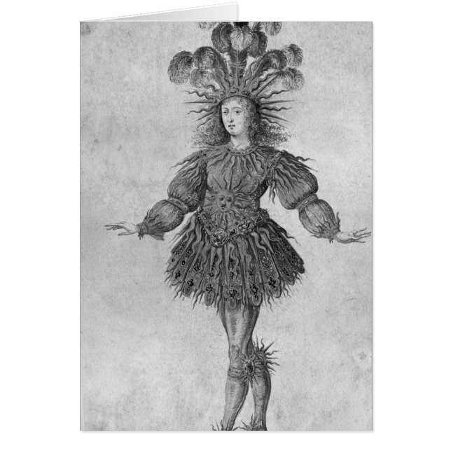 Kung Louis XIV av frankriken Hälsningskort (Framsidan)