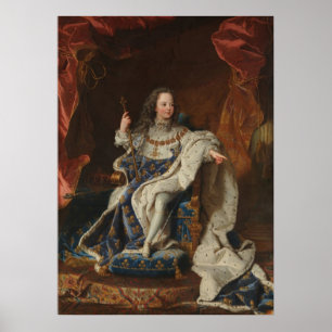 Kung Louis XV som barn av Riqaud Poster