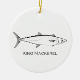 Kung Mackerel Logotyp Julgransprydnad Keramik