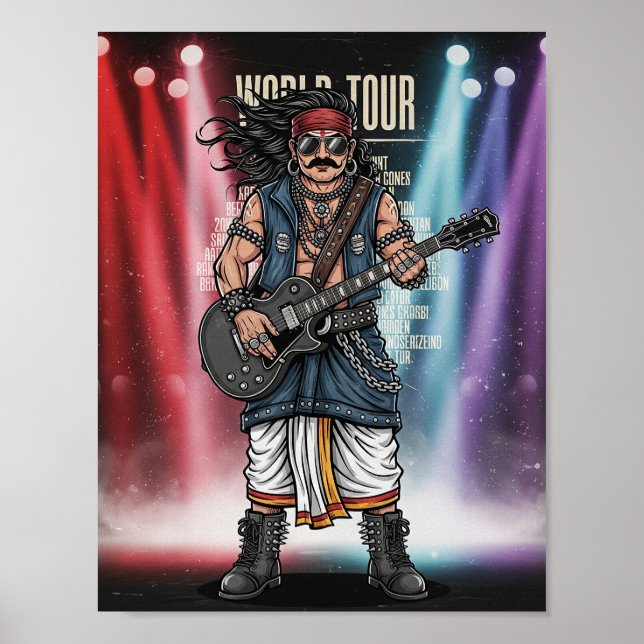 Kung Mahabali World Tour | Funny Onam Concert Poster (Framsidan)