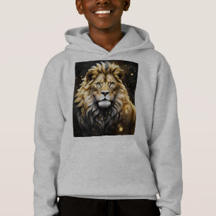 Kung: Majestätiskt Guld Och Grå Hanlejon, T Shirt