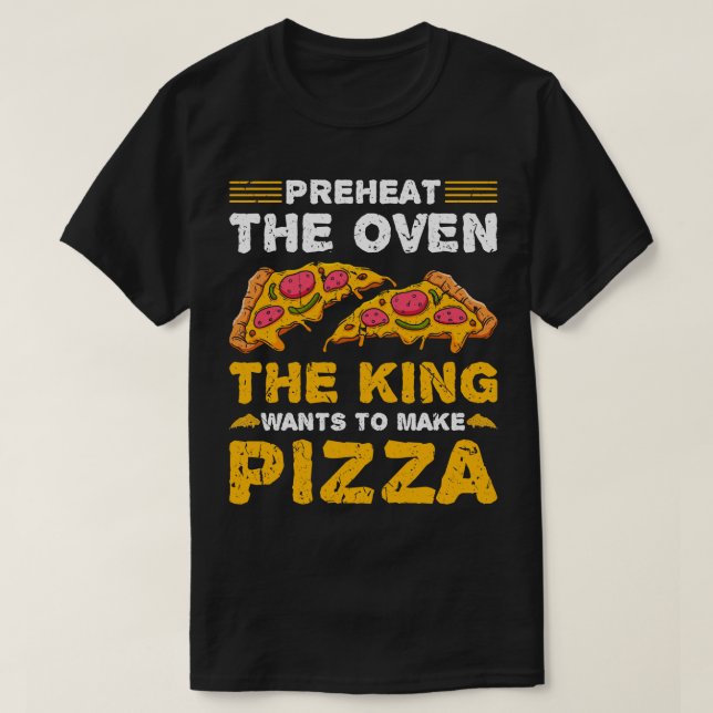Kung make Pizza funny Pizza Maker T Shirt (Design framsida)