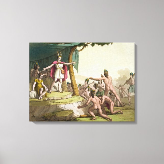 Kung Manco Capac och Queen Coya Mamma som tar emot Canvastryck (Framsida)