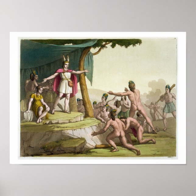 Kung Manco Capac och Queen Coya Mamma som tar emot Poster (Framsidan)