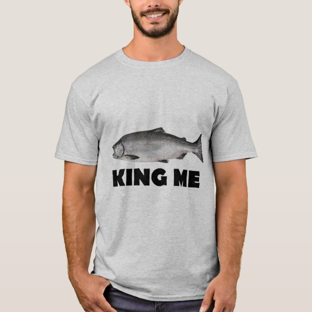 Kung Me Salmon Fishing T-ShirtChinook (Kung) Salmo T Shirt (Framsida)