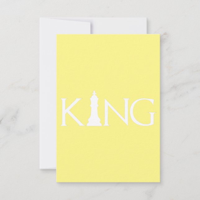 kung med schack kung biet tack kort (Framsida)