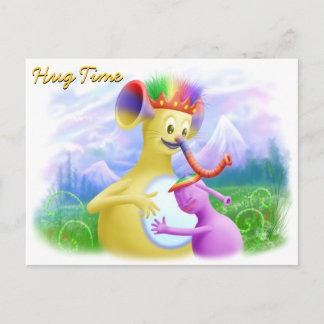 Kung Monty får en kram Vykort