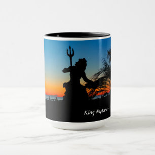 Kung Neptune på den soluppgångSilhoutte muggen Mugg