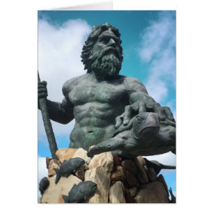 kung neptune på virginia strand hälsningskort