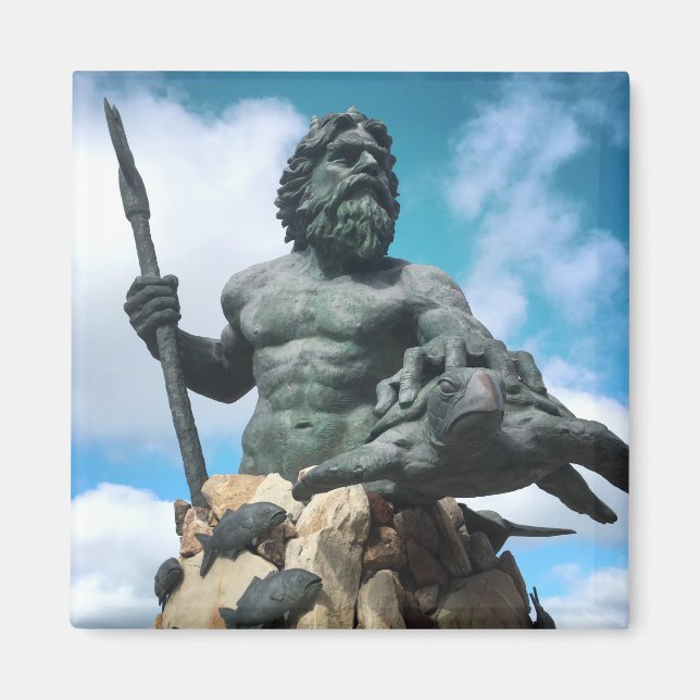 kung neptune på virginia strand magnet (Framsidan)