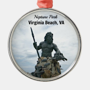 Kung Neptune Park, Virginia Beach, VA Julgransprydnad Metall