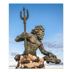 Kung Neptune Statue Fototryck