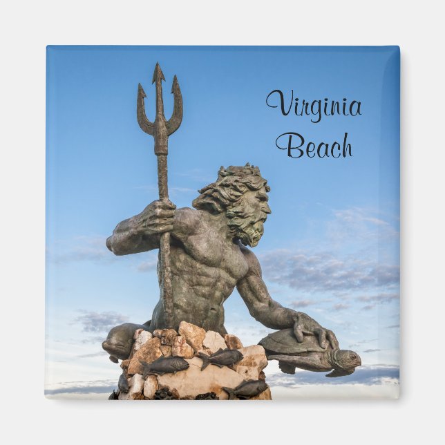 Kung Neptune Statue Magnet (Framsidan)