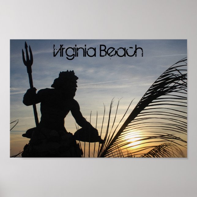 Kung Neptune Virginia Beach Poster (Framsidan)