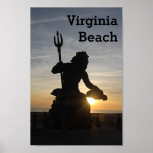 Kung Neptune Virginia Beach sunrise Poster