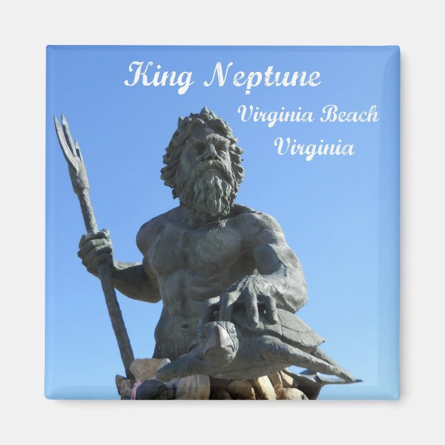 Kung Neptune, Virginia Beach, Virginia Magnet (Framsidan)