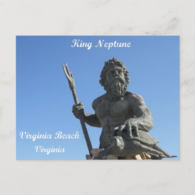 Kung Neptune, Virginia Beach, Virginia Vykort (Framsida)