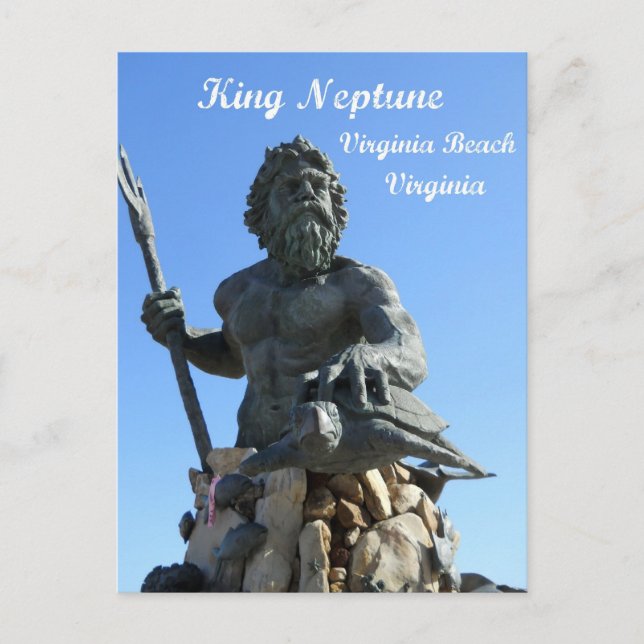 Kung Neptune, Virginia Beach, Virginia Vykort (Framsida)