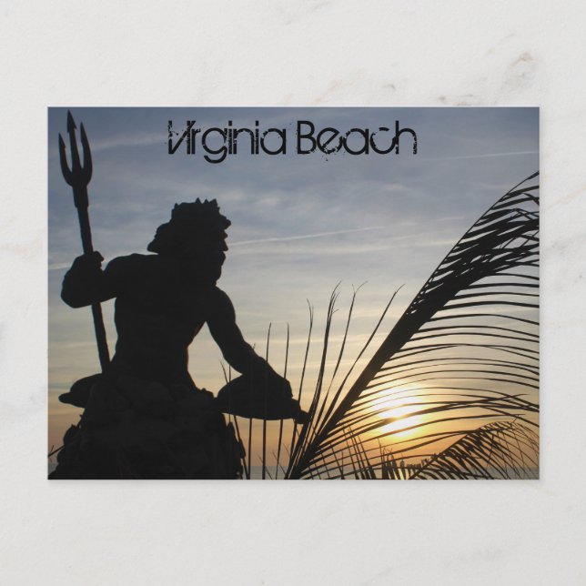 Kung Neptune Virginia Beach-vykort Vykort (Framsida)