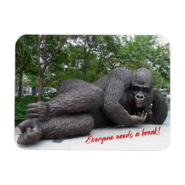 Kung Nyani tar en paus. NYC - fotomagnet Magnet