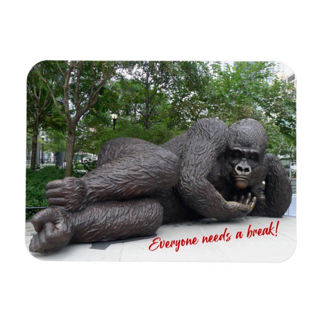 Kung Nyani tar en paus. NYC - fotomagnet Magnet (Horisontell)