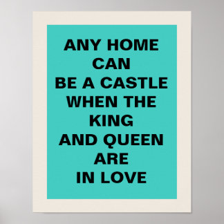Kung och drottning 11 x 14 Poster