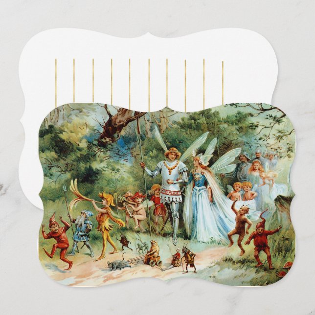 Kung och drottning av Älvor Kort (Fram/baksida)