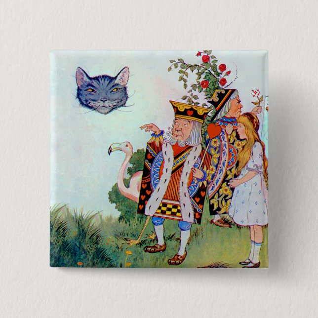 Kung och drottning av Hearts, Alice och Cheshire C Knapp (Framsida)