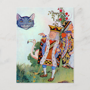 Kung och drottning av Hearts, Alice och Cheshire C Vykort
