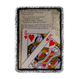 Kung och drottning av Hearts Genesis Bible Quote Magnet