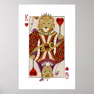 Kung och drottning av Hearts Lejon Poster