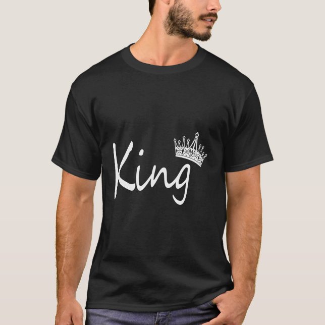 Kung och drottning Krona som matchar lite design f T Shirt (Framsida)
