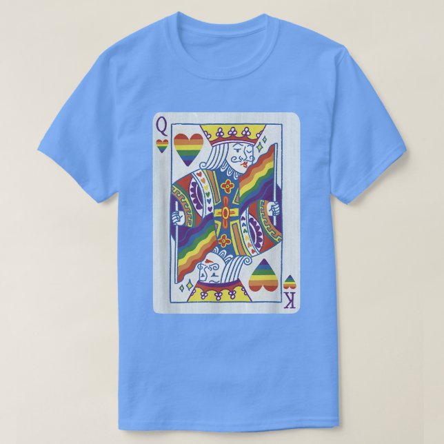 Kung och drottning - LGBTQ-prokerkort T Shirt (Design framsida)
