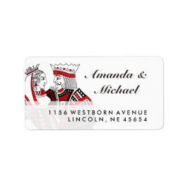 Kung och drottning Spelkort Bröllop Adressetikette Adressetikett