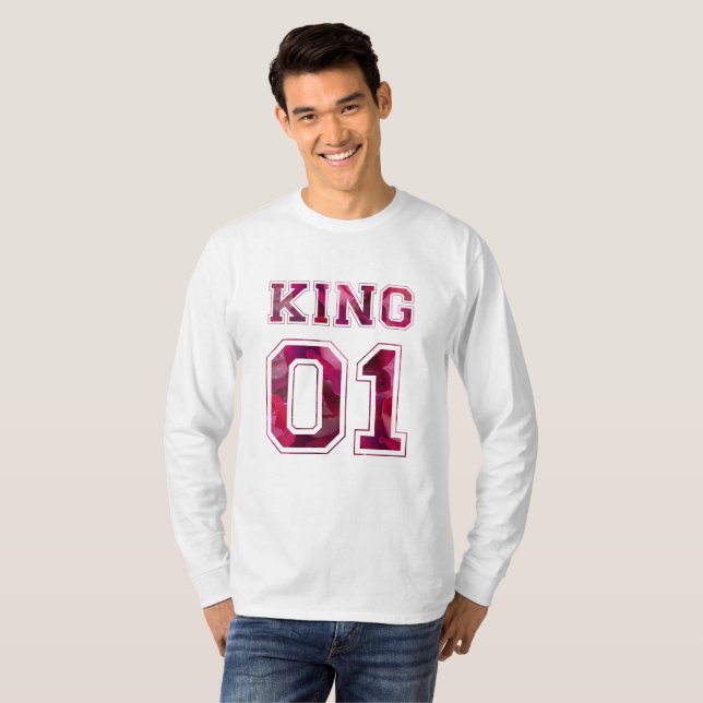 kung och drottningsskjortor t shirt (Hel framsida)