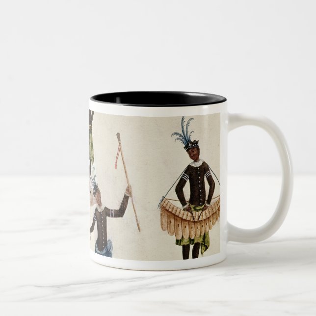 Kung och hans följe Två-Tonad mugg (Höger)
