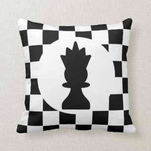 Kung och Queen Chess Delarare - Gift för Chess Ä Kudde