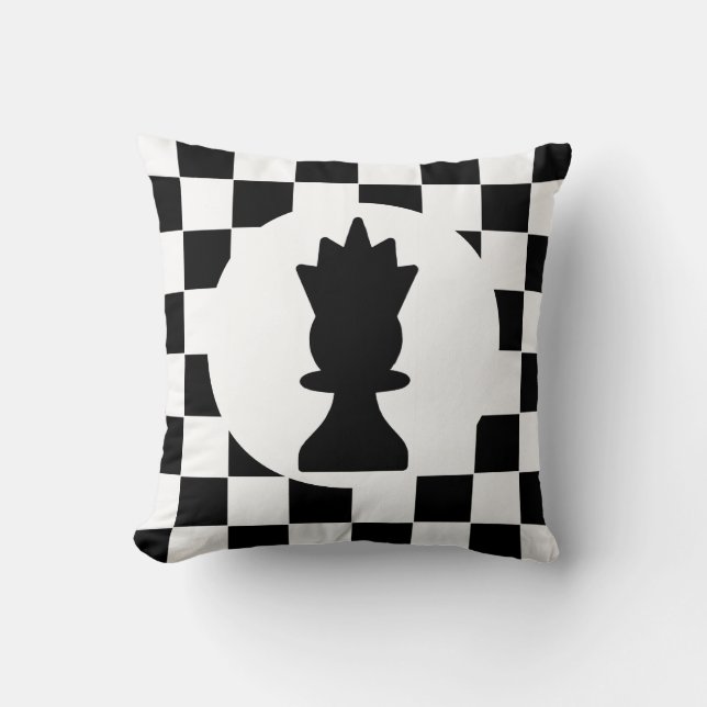 Kung och Queen Chess Delarare - Gift för Chess Äls Kudde (Framsida)