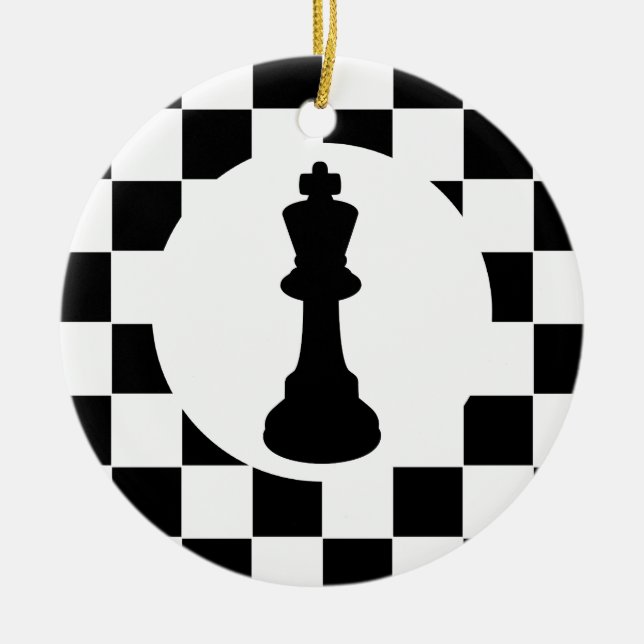 Kung och Queen Chess Delarare - julprydnad Julgransprydnad Keramik (Framsidan)