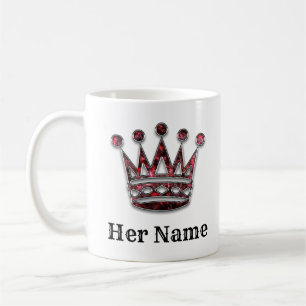 Kung och Queen Krona Hans och Hers Personlig Kaffemugg