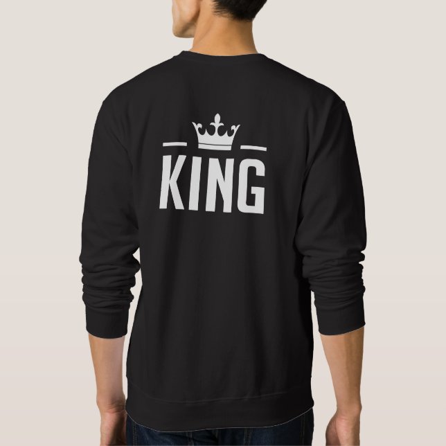 Kung och Queen Lång Ärmad Tröja (Baksida)