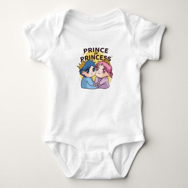 Kung och Queen Spädbarn T Shirt (Framsida)