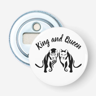 Kung och Queens Black Leo Lejon och Lioness Flasköppnare