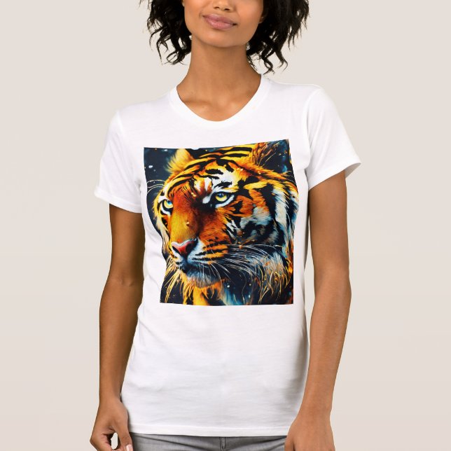 "Kung of Fire - Fierce Lejon T-Shirt" T Shirt (Framsida)