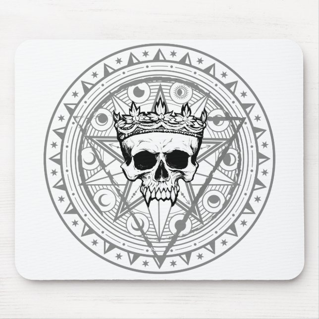 Kung om det döda: Mörk Royalet Vampyre Sigil White Musmatta (Framsidan)