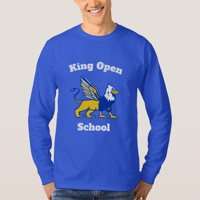 Kung Open Långärmad Shirt T Shirt (Framsida)