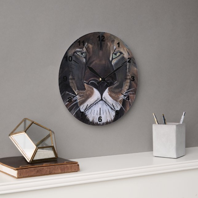 Kung över Beasts Målning av Alfred Fox Stor Klocka (Kontor)